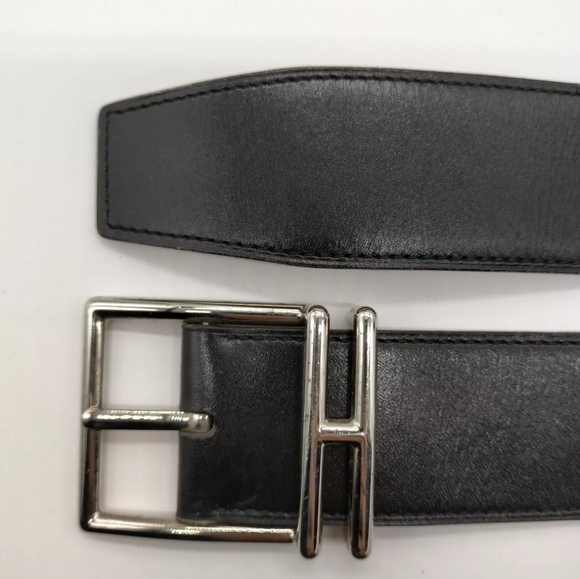 HERMES BELT BLACK LEATHER  430763 - Picture 4 of 10